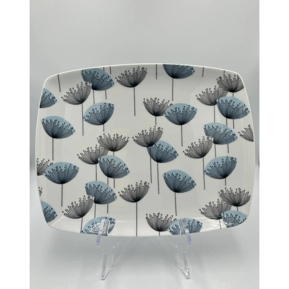 Sanderson Portmeirion Dandelion Clocks Sandwich Tray Platter Retro MCM 12